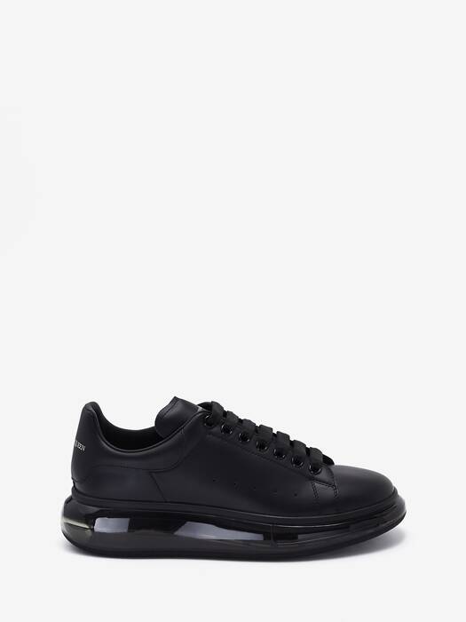 Oversized Transparent Sole Sneaker in Black | Alexander McQueen US